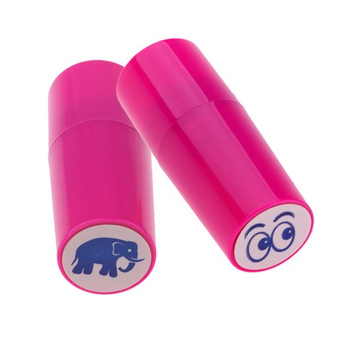 YSSHOP 2 조각 Colorfast 빠른 건조 골프 공 Stamper 마커, 53x21mm, 설명, 코끼리 눈