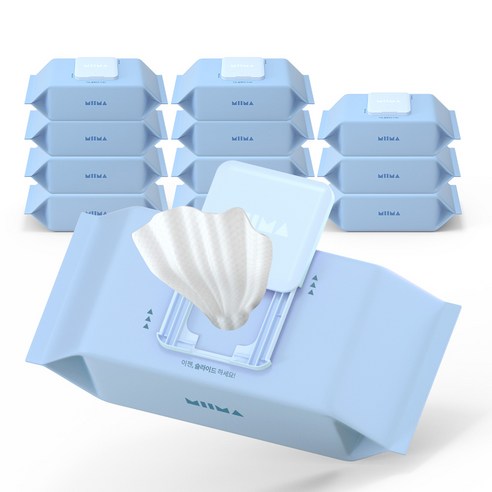 미마 갓 태어난 슬라이드 물티슈, 안전하고 도톰해서 안심!