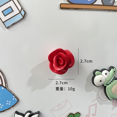 FREELIFE 냉장고 자석 세트 귀여운 3D BS-532, 6 Rose-340
