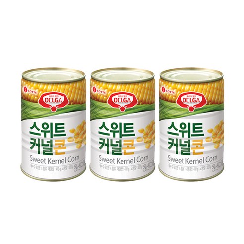 롯데 스위트콘 410gX3개 기획 콘치즈 안주 옥수수 캔통조림 고소한 식재료, 410g, 3개