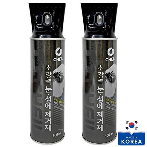 1+1 제일 성에제거 스프레이 성에제거제 500ml 2개 성에제거제 성에제거기 스크래퍼 유리 크리너 클리너 유리얼음제거