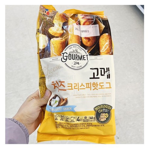 [ 1+1+1 ] 비비고 고메 치즈 핫도그 총 3개, 340g