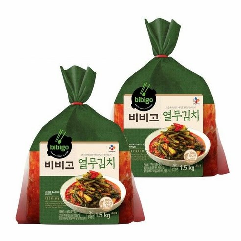 비비고 열무김치 3KG (1.5KGx2봉), 2개, 1.5kg Best Top5