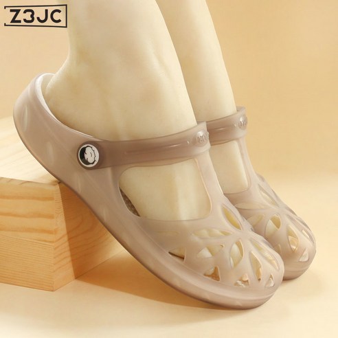 Z3JC 폭신 발편한 젤리 비치 샌들 미끄럼방지 슬리퍼 샌들
