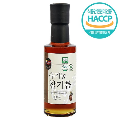 맛뜨락 바르게 만든 유기농 참기름 180ml, 1개