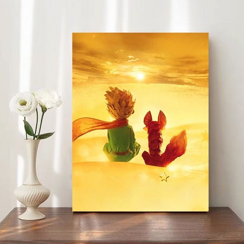 큰귀멍멍 예쁜 DIY 보석 십자수 캔버스형 비즈공예 50x40cm, ZP4009, 1개