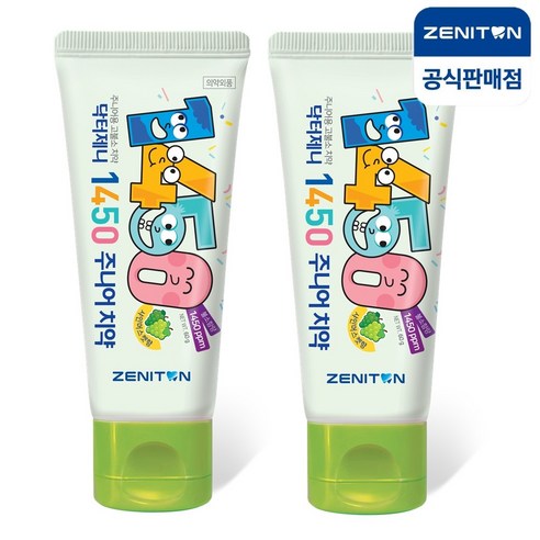 제니튼 1450 고불소 주니어치약 샤인머스켓향 60g x2개, 단품, 1개