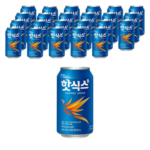 롯데칠성음료 핫식스 에너지음료, 355ml, 24개