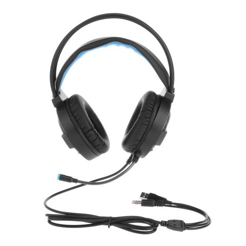 7.1 사운드트랙 오버이어 게임용 헤드셋 Soft Ears 게임용 헤드셋, 블랙, 23x20x11cm, 플라스틱