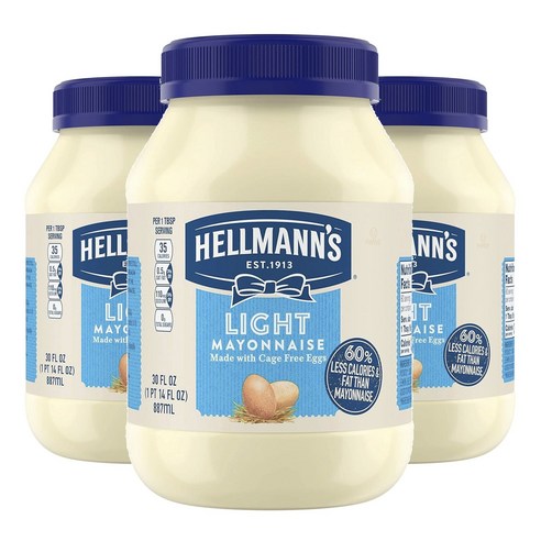헬만스 Light Mayonnaise, 887ml, 3개