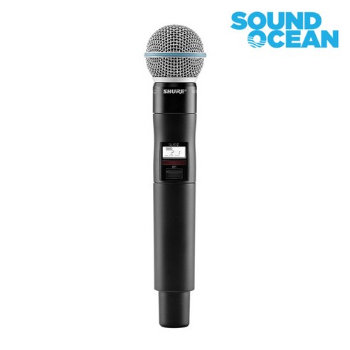 슈어 무선마이크 SHURE Wireless Microphone, QLXD2/BETA58A(무선 핸드 송신기)