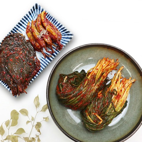[모든반찬] 반찬3종세트 쪽파김치+깻잎무침+고추무침