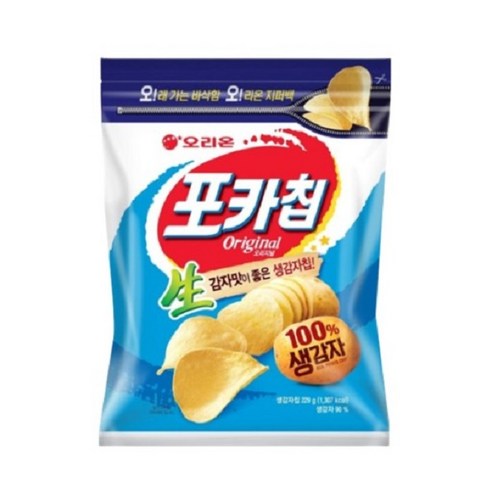 오리온 대용량 포카칩 지퍼백 오리지널229g x1, 1개, 229g