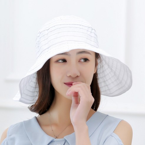 DFMEI 썬캡 여모자 여름공수 챙 선캡 접이식 여행 비치 등산 모자 선캡입니다., DFMEI 흰색