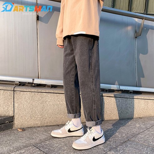 미스터힙합 KD[S-3XL 기획] 일본식 캐주얼 청바지 남성용 루즈한 트렌드 와이드 팬츠
