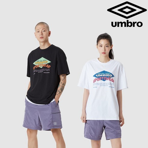 엄브로 UMBRO RAVE 앞판 그래픽 프레쉬 반팔 티셔츠 블랙 외 UP321CRS82 401825