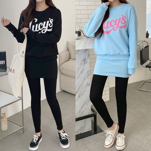마이비몰 루시 맨투맨 티셔츠 치마 레깅스 세트