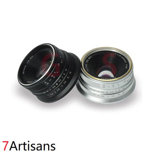 7Artisans 25mm F1.8 수동 렌즈 APS-C 소니 E 용 블랙, 소니(블랙)