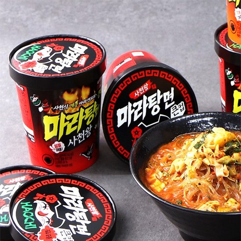 사천왕 마라탕면/마라훠궈탕면/마라탕면 큰컵/탄탄면 큰컵, 마라훠궈탕면 큰컵 12개(1박스), 12개