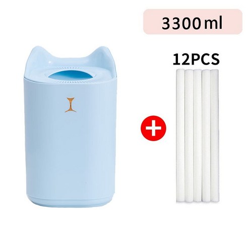 [AIR] 3L 가습기 에센셜 오일 아로마 디퓨저 Coloful LED 가벼운 초음파 가습기와 더블 노즐 아로마 디퓨저, 색깔2