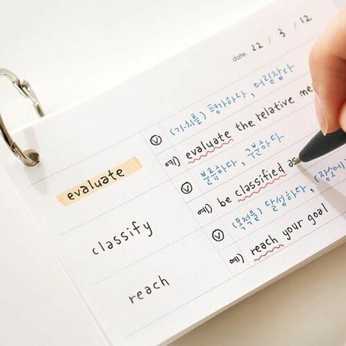 링 암기장 메모장 단어장 미니수첩 암기수첩 몬스터 (WAC3B8C), 선택완료, 핑크