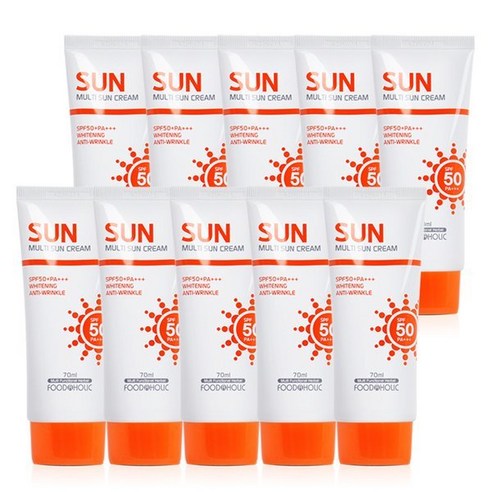 (10개)푸드어홀릭 멀티 선크림 70ml SPF50/PA+++, 10개 랑콤선크림