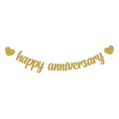 마블파티 happy anniversary 기념일 골드펄 가랜드