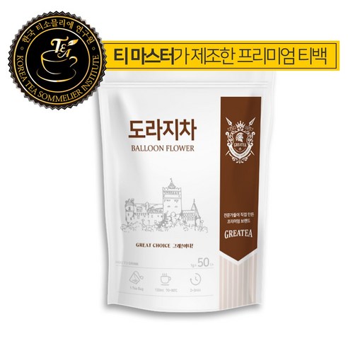 그래이티 저온로스팅 국산 도라지차 삼각티백, 1개, 50개입, 1g