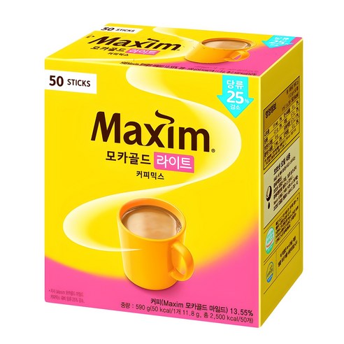 맥심 모카골드 라이트 커피믹스, 11.8g, 50개입, 1개