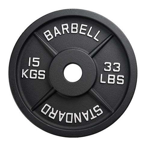 홈짐 헬스 중량 탄소강원판 바벨원판 1.25-25KG, 블랙, 1개, 15kg