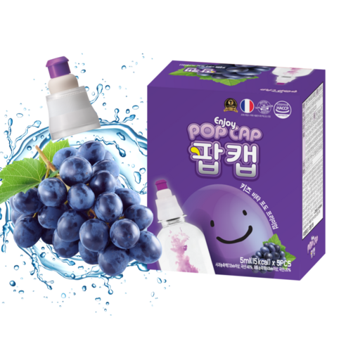 팝캡 물에 타먹는 비타민 무설탕 어린이 건강음료 5mL 5개입, 5L, 5개