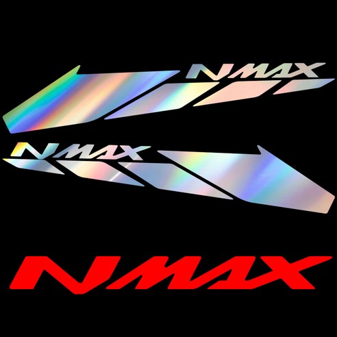 N MAX 스티커 좌우 1세트 자동차량 데칼 반사스티커, 반사화이트, 1개