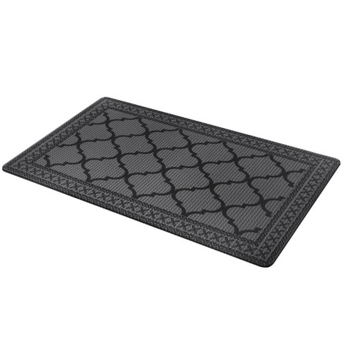 카바펫 모로칸 트렐리스 넌 슬립 듀러블 허니콤 텍스처 패브릭발매트, Grey