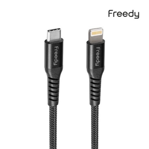 프리디 usb C타입-애플8핀 라이트닝 고속 충전 케이블 60W EA1408, 화이트