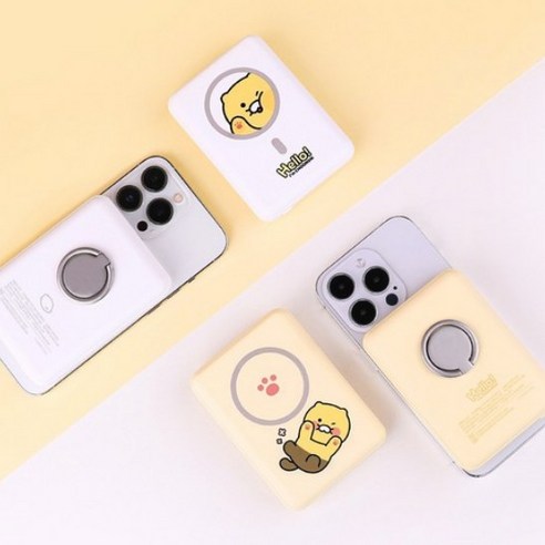 카카오프렌즈 CS 춘식 맥세이프 스탠드형 보조배터리 10000mAh C타입, CSPB-001, 화이트(춘식 가득찬)