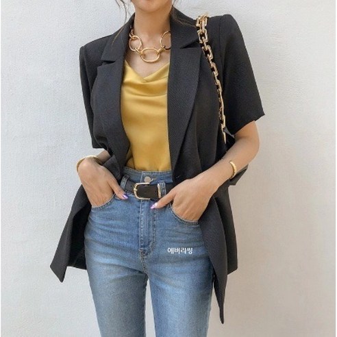이토록 편안한 데일리 자켓, 에버리씽 여성 데일리 하늘하늘 뒤포인트 자켓