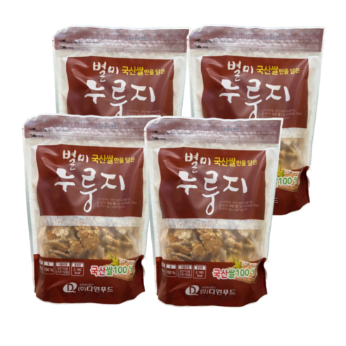 [다원푸드] 국산 별미누룽지, 4개, 600g