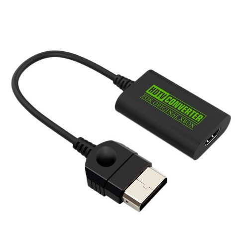 AFBEST XBOX 레트로 비디오 게임 콘솔 HD 지원 디스플레이 모드용 HDMI 변환기 어댑터 480P 720P 1080I, 검정