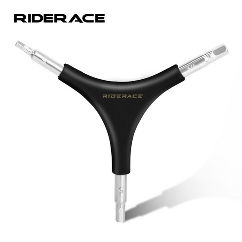 자전거 용품 RIDERACE 3 웨이 육각 키 렌치 Y 모양 알렌 스패너 수리 도구 CR-V 스틸 4mm 5mm 6mm in 1 MTB 산악 도구, 1)Black