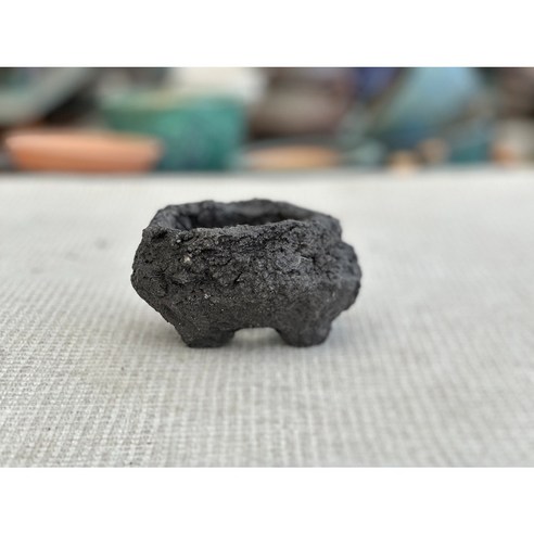 받침포함 화산석 호박 돌화분 1호 정겨운화분집 화산석화분 어항꾸미기 예쁜화분 다육화분 야생화화분 돌분, 50개, 화산블랙