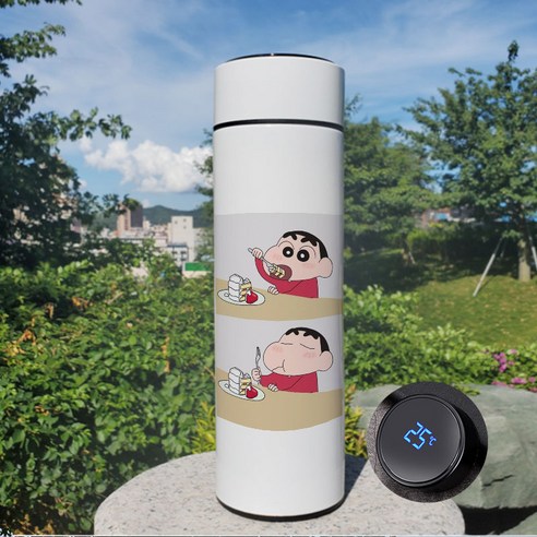 크레용 작은 새로운 보온병 소년 학생 인터넷 연예인 컵 슈퍼 핫 워터 컵 귀여운 스마트 열 패션, 색깔4, 하나