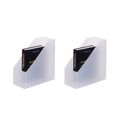 마구와구 심플 데스크탑 파일보관함 서류꽂이 2P HG612, 1세트, 투명
