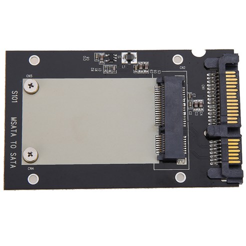 MSATA SSD ~ 2.5 인치 SATA3 HDD SSD 변환기 어댑터 카드 7mm 두께 보호 케이스, 하나, 검정