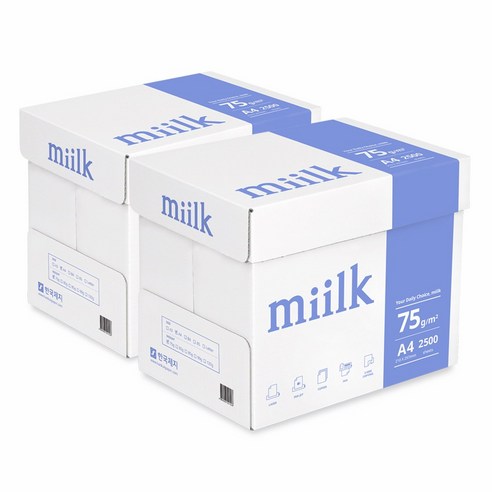 한국제지 밀크 복사용지, A4, 5000매