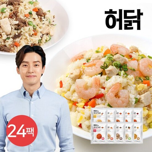 [허닭] 닭가슴살 곤약 볶음밥 250g 10종 24팩, 옵션:17_곤약볶음밥 혼합(김치12+닭갈비12)