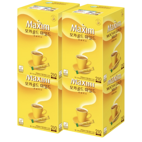 맥심 모카골드 마일드 커피 믹스, 12g, 210개입, 4개