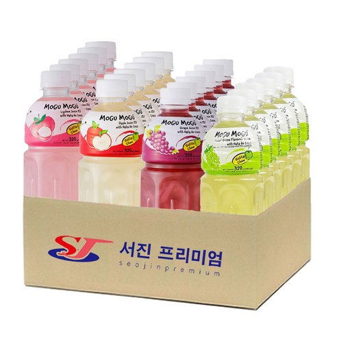 (서진프리미엄) 모구모구 4종혼합(리치+사과+포도+샤인머스켓) 320mlx24ea, 24개, 320ml