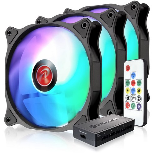 RAIJINTEK EOS 12 RBW ADD-3 PC ARGB PC 120mm (12cm) 4 - 5 ARGB 케이스 팬 용 냉각 팬 핀