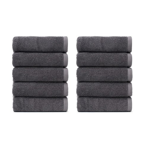 100%국내생산 타월톡톡 호텔수건 30수 160g, 다크그레이, 10장