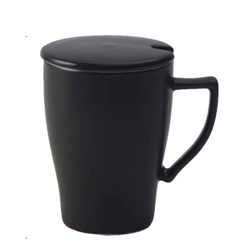 YSHOULD유럽식 라이프 머그컵 450ml 1개, 블랙